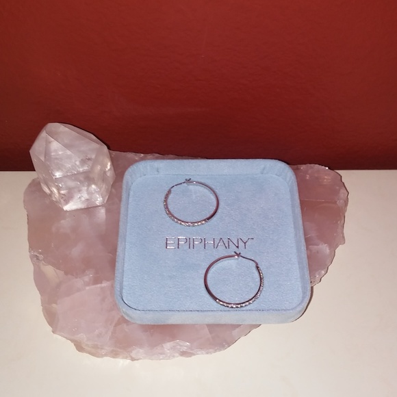 Epiphany Platinum Clad 925 Bangle Bracelet/Earings - Picture 4 of 8